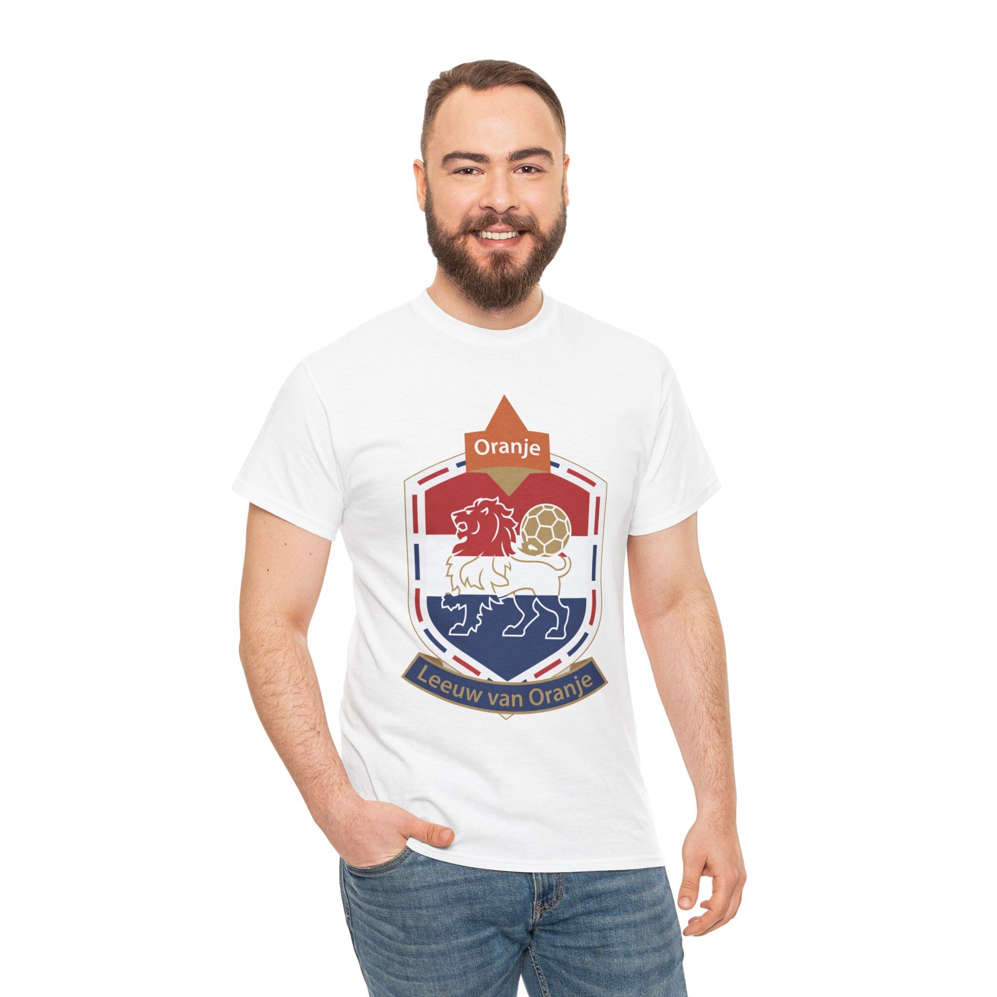 Netherlands Lion Heritage Tee, Dutch Lion Crest Collector Gift - Image 4