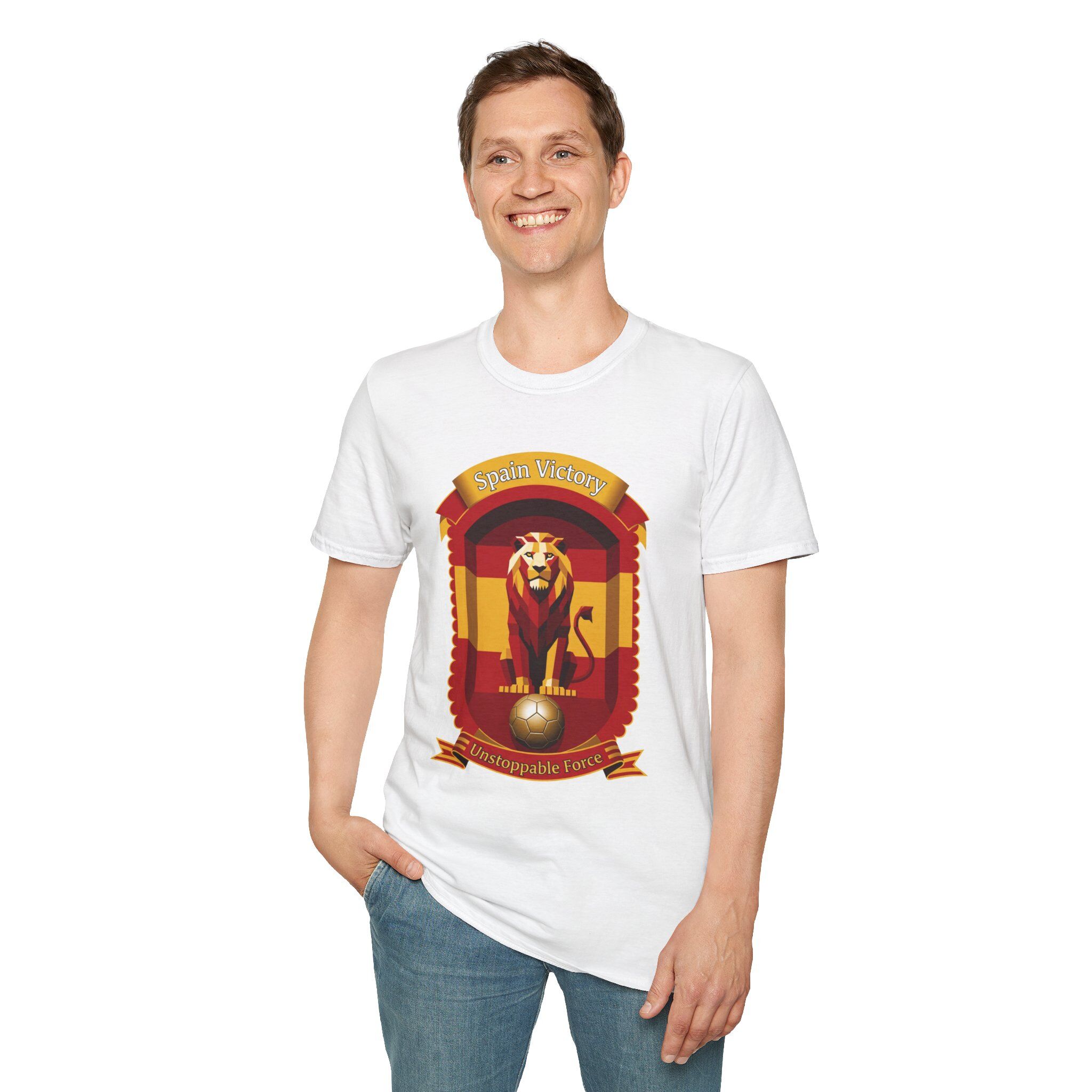 Spanish Lion Crest T-Shirt —Spanish Flag Badge Collector Gift - Image 4