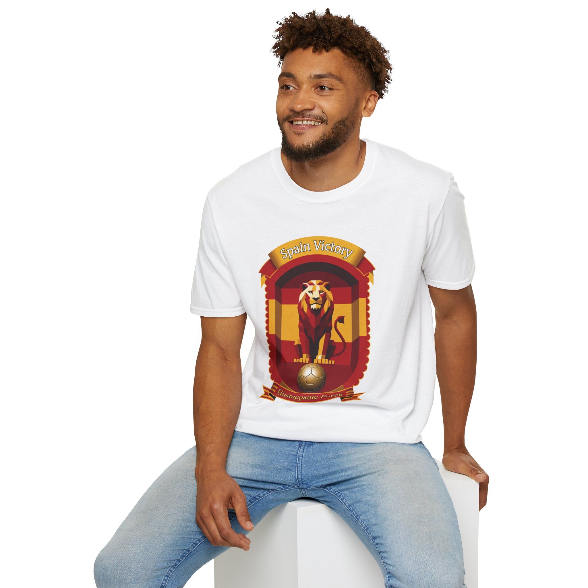 Spanish Lion Crest T-Shirt —Spanish Flag Badge Collector Gift - Image 2